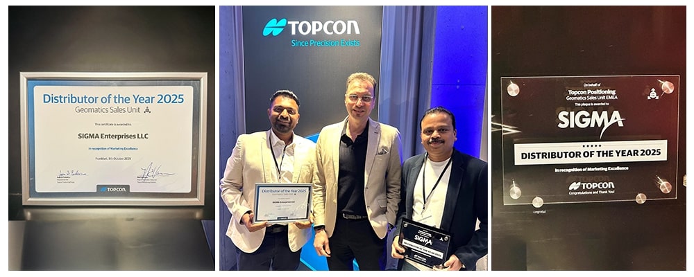 sigma enterprises awarded by topcon