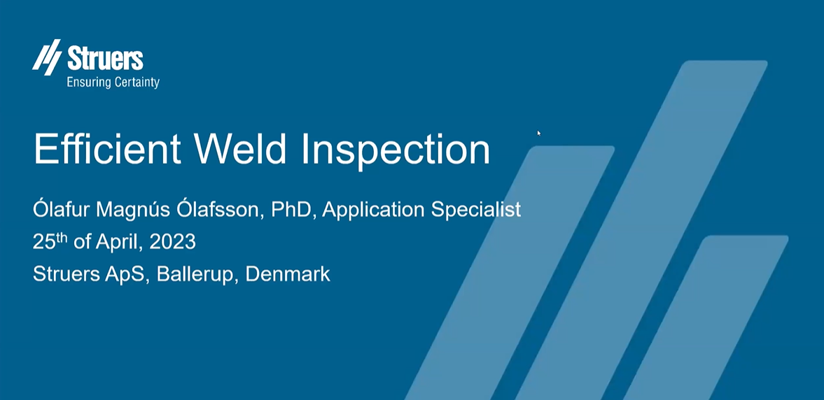 Efficient Weld Inspection