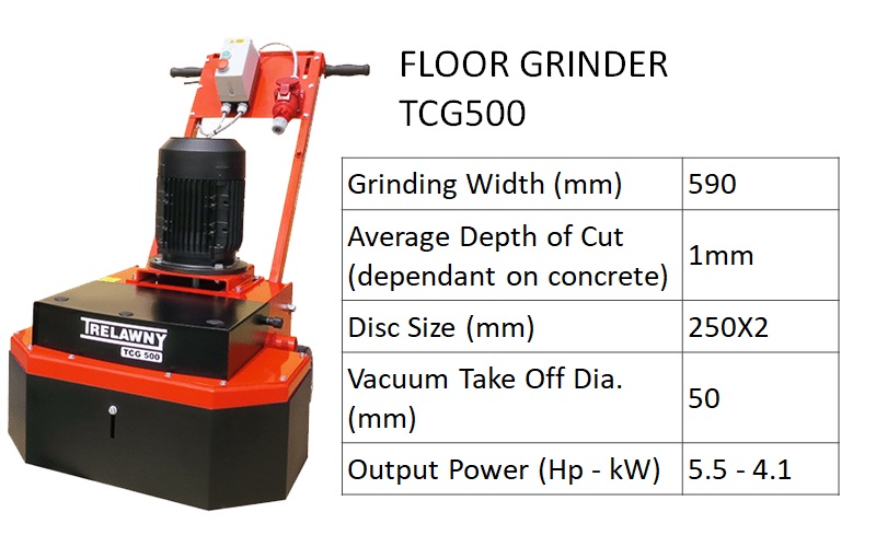 Trelawny Floor Grinder TCG500 Specs